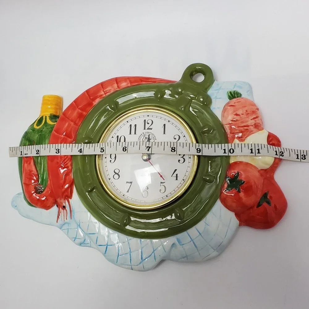 Lobster Hand Painted Fine Ceramic Ware Wall Clock United B International
